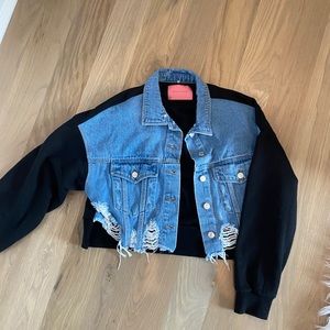 Jean/Cotton Cropped Jacket